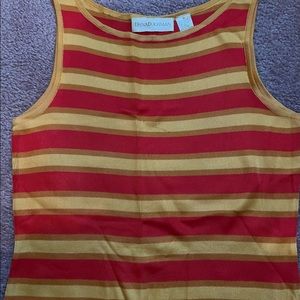 Dana Buchman multi color round neck knit top M.